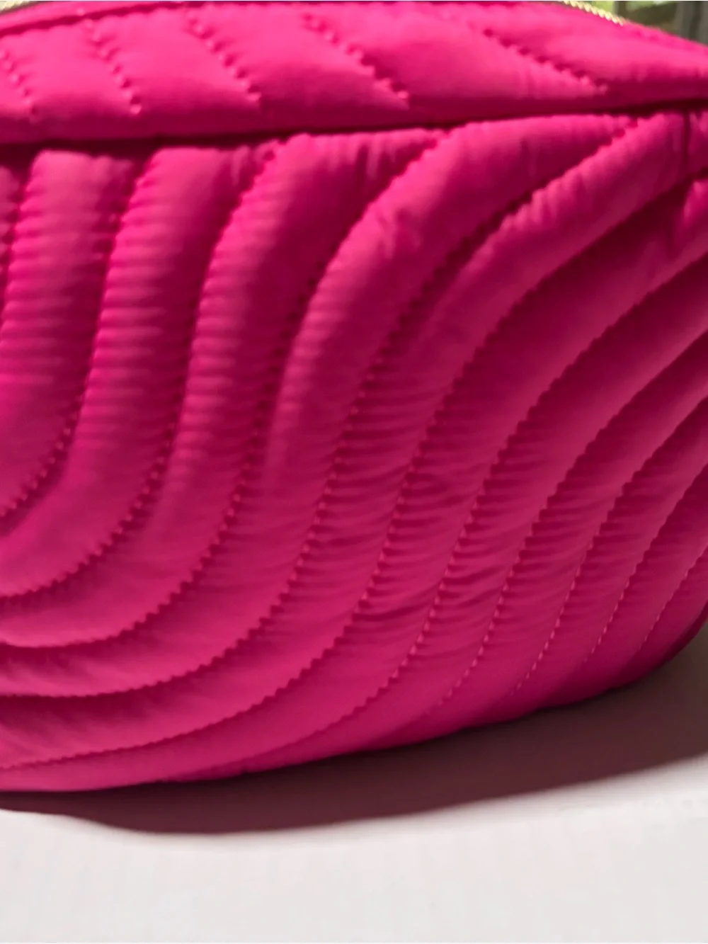 Victoria's Secret Hot Pink Quilted Cosmetic Pouch